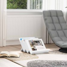   vidaXL Magazin állvány polcokkal Fehér 53 x 40 x 28.5 cm Faanyag