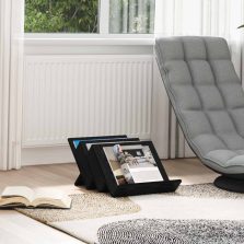   vidaXL Magazin állvány Fekete tölgy 53 x 40 x 28.5 cm Faanyag