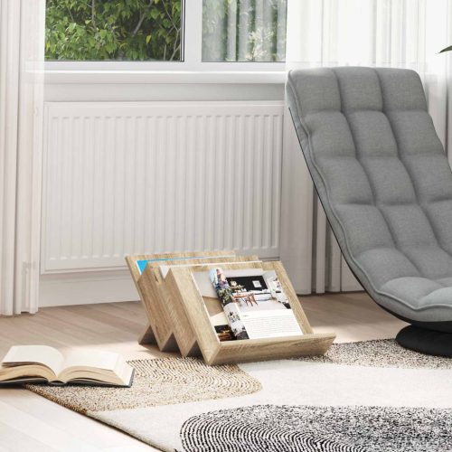 vidaXL Magazin állvány Sonoma tölgy 53 x 40 x 28.5 cm Faanyag
