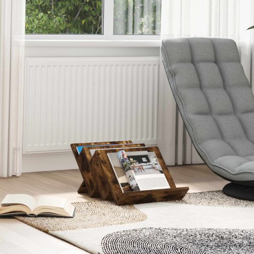 vidaXL Magazin állvány Füstölt tölgy 53 x 40 x 28.5 cm Faanyag