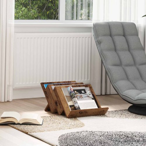 vidaXL Magazin állvány polcokkal Öreg fa 53 x 40 x 28.5 cm Faanyag