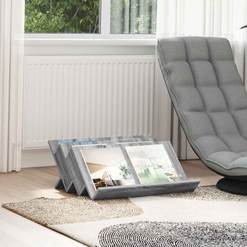 vidaXL Magazin állvány Szürke Sonoma 65 x 53 x 28,5 cm Faanyag