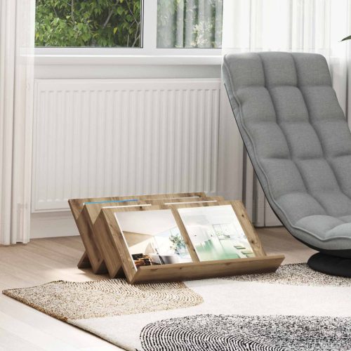 vidaXL Magazin állvány Artisan tölgy 65 x 53 x 28,5 cm Faanyag