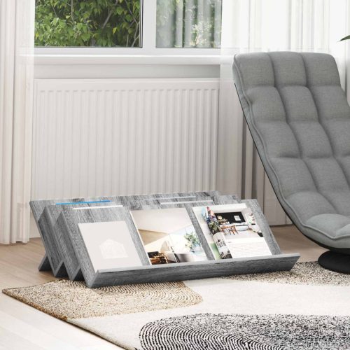 vidaXL Magazin állvány Szürke Sonoma 90 x 53 x 28,5 cm Faanyag