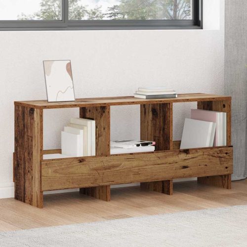 vidaXL Magazin állvány Öreg fa 102 x 30 x 45 cm