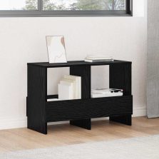 vidaXL Magazin állvány Fekete tölgy 68,5 x 30 x 45 cm