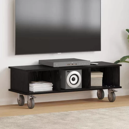 vidaXL TV állvány Fekete tölgy 100 x 35 x 35 cm Faanyag