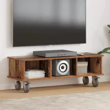 vidaXL TV állvány Öreg fa 100 x 35 x 35 cm Faanyag