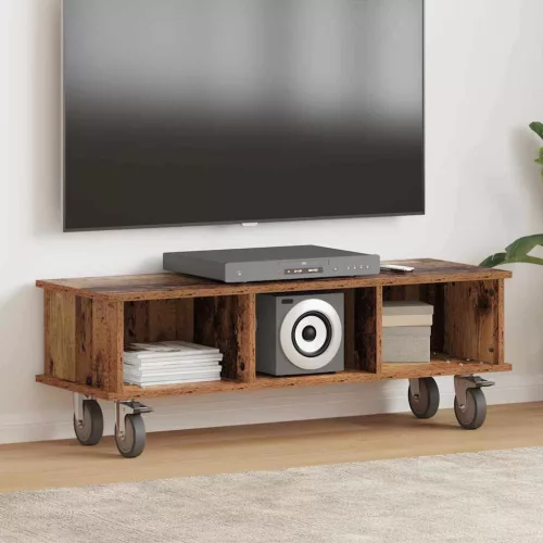 vidaXL TV állvány Öreg fa 100 x 35 x 35 cm Faanyag