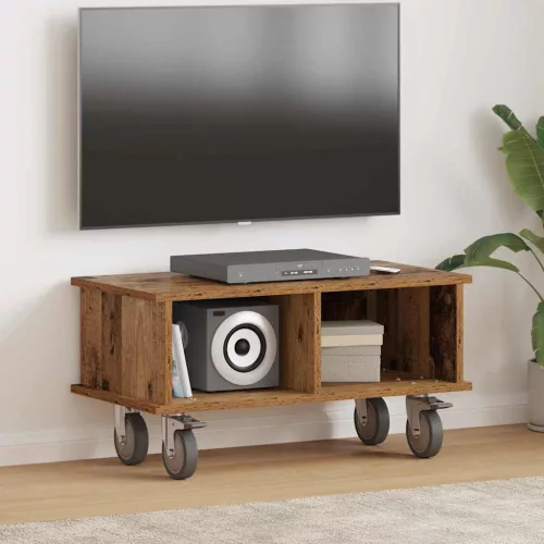 vidaXL TV állvány Öreg fa 68,5 x 35 x 35 cm Faanyag