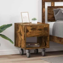   vidaXL Éjjeli asztal 2 pcs Füstölt tölgy 40,5 x 40 x 48 cm Faanyag