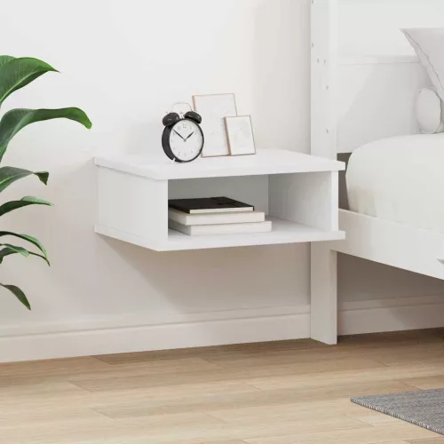 vidaXL Éjjeli asztal Fehér 40 x 31 x 15 cm Faanyag