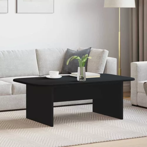 vidaXL Dohányzóasztal Fekete 93 x 53 x 33 cm Faanyag