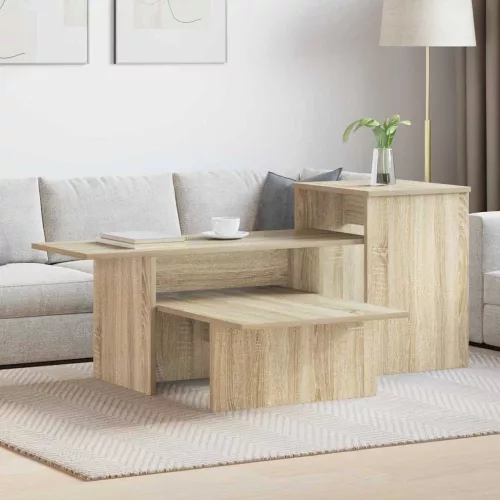 vidaXL Konzolasztal Sonoma tölgy 91,5 x 35 x 38,5 cm Faanyag