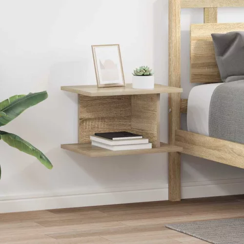 vidaXL Éjjeli asztal 2 pcs Sonoma tölgy 40 x 30 x 25 cm Faanyag