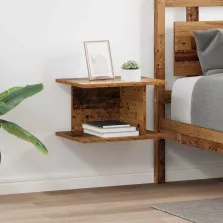 vidaXL Éjjeli asztal 2 pcs Öreg fa 40 x 30 x 25 cm Faanyag