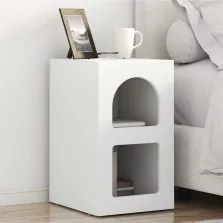   vidaXL Éjjeli asztal 2 pcs Fehér 29,5 x 33,5 x 50 cm Faanyag