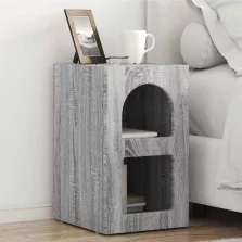   vidaXL Éjjeli asztal Szürke Sonoma 29,5 x 33,5 x 50 cm Faanyag