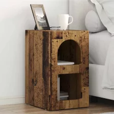   vidaXL Éjjeli asztal 2 pcs Öreg fa 29,5 x 33,5 x 50 cm Faanyag