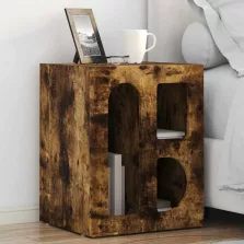   vidaXL Éjjeli asztal 2 pcs Füstölt tölgy 40 x 35 x 50 cm Faanyag