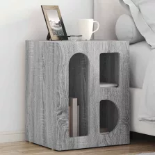   vidaXL Éjjeli asztal 2 pcs Szürke Sonoma 40 x 35 x 50 cm Faanyag