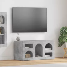 vidaXL TV szekrény Beton Szürke 80 x 35 x 40 cm Faanyag