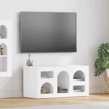   vidaXL TV szekrény Magas Fényű Fehér 80 x 35 x 40 cm Faanyag