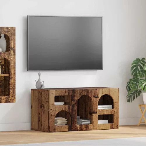 vidaXL TV szekrény Öreg fa 80 x 35 x 40 cm Faanyag