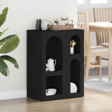 vidaXL Széf Fekete 59 x 35 x 80.5 cm Faanyag