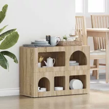 vidaXL Széf Sonoma tölgy 80,5 x 35 x 59 cm Faanyag