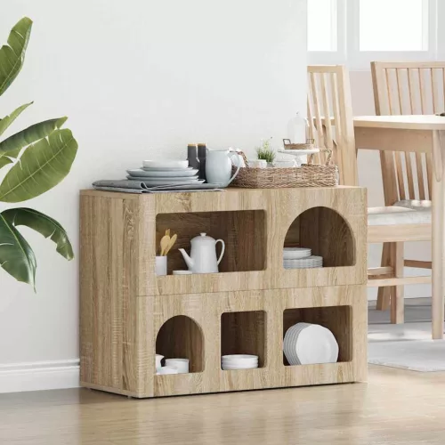 vidaXL Széf Sonoma tölgy 80,5 x 35 x 59 cm Faanyag