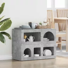 vidaXL Széf Beton Szürke 80,5 x 35 x 59 cm Faanyag