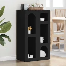 vidaXL Széf Fekete 59 x 35 x 100,5 cm Faanyag