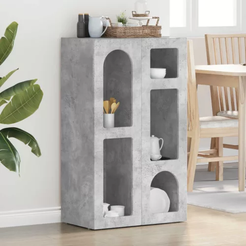 vidaXL Széf Beton Szürke 59 x 35 x 100,5 cm Faanyag