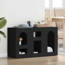 vidaXL Széf Fekete 100 x 35 x 59 cm Faanyag