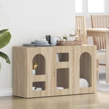 vidaXL Széf Sonoma tölgy 100 x 35 x 59 cm Faanyag