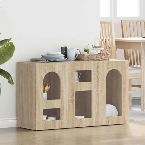 vidaXL Széf Sonoma tölgy 100 x 35 x 59 cm Faanyag
