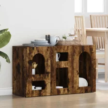 vidaXL Széf Füstölt tölgy 100 x 35 x 59 cm Faanyag
