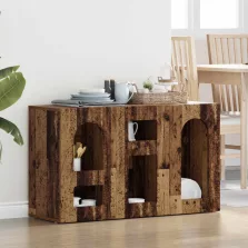 vidaXL Széf Öreg fa 100 x 35 x 59 cm Faanyag