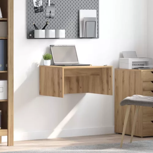 vidaXL Falra szerelhető íróasztal Artisan tölgy 60 x 45 x 30 cm