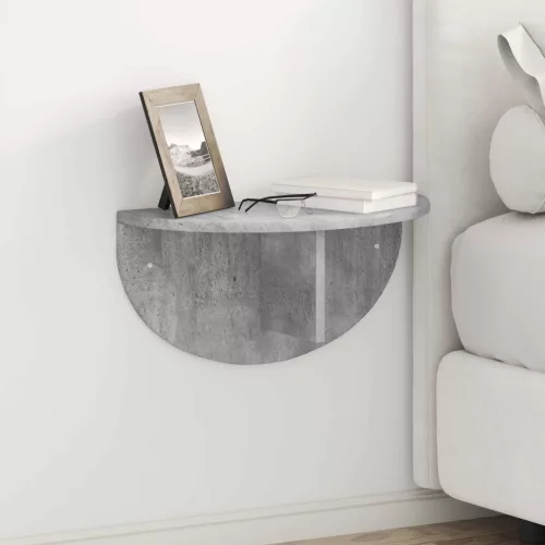 vidaXL Falpolc 2 pcs Beton Szürke 48 x 24 x 24 cm Faanyag