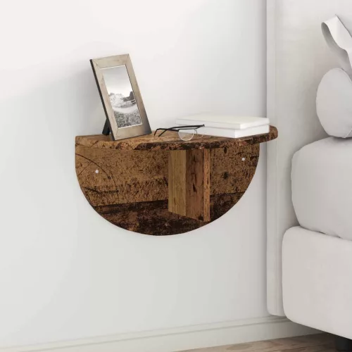 vidaXL Falpolc Falra szerelhető Öreg fa 48 x 24 x 24 cm Faanyag