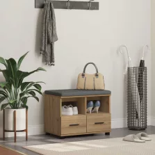   vidaXL Előtér pad párnával fiókkal Artisan tölgy 60 x 38 x 46 cm
