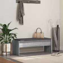   vidaXL Előtér pad párnával Szürke Sonoma 103 x 38 x 40 cm