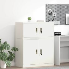 vidaXL Tárolószekrény Fehér 90 x 40 x 40 cm Acél