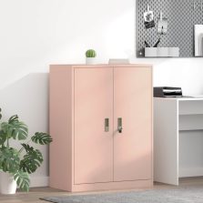 vidaXL Tárolószekrény Rózsaszín 80 x 40 x 105 cm Acél