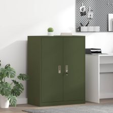 vidaXL Tárolószekrény Olajzöld 80 x 40 x 105 cm Acél