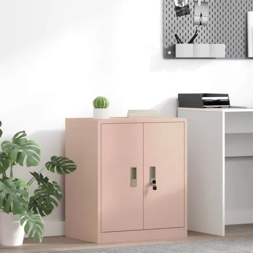 vidaXL Tárolószekrény Rózsaszín 60 x 40 x 70 cm Acél