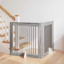   vidaXL Kutyajátszó 2 pcs Szürke Sonoma 100 x 100 cm Horganyzott acél