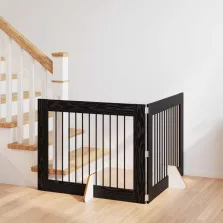   vidaXL Kutyakerítés állványokkal 2 pcs Fekete Tölgy 100 x 80 cm